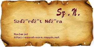 Szórát Nóra névjegykártya